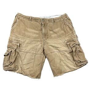Abercrombie Cargo Shorts Mens 36 Distressed Frayed Hem Utility Outdoor Pockets